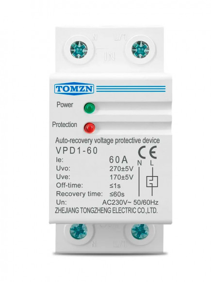 Реле контроля напряжения VPD1-60 60А на DIN-рейку
