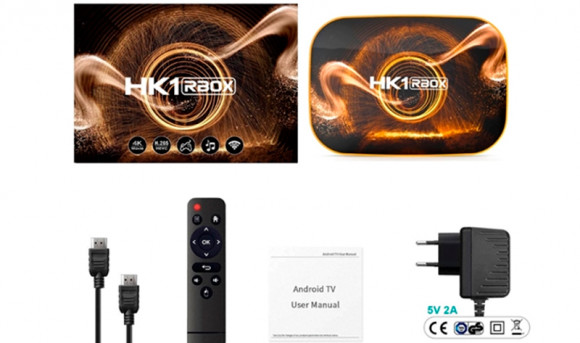 Смарт Андроид ТВ приставка Vontar HK1 RBOX R1 4/32ГБ Rockchip RK3318 Android 10
