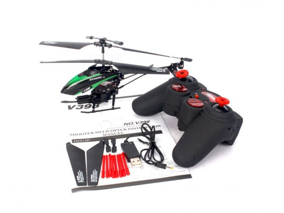 Вертолет на р/у WLToys V398 IR RTF стреляет ракетами